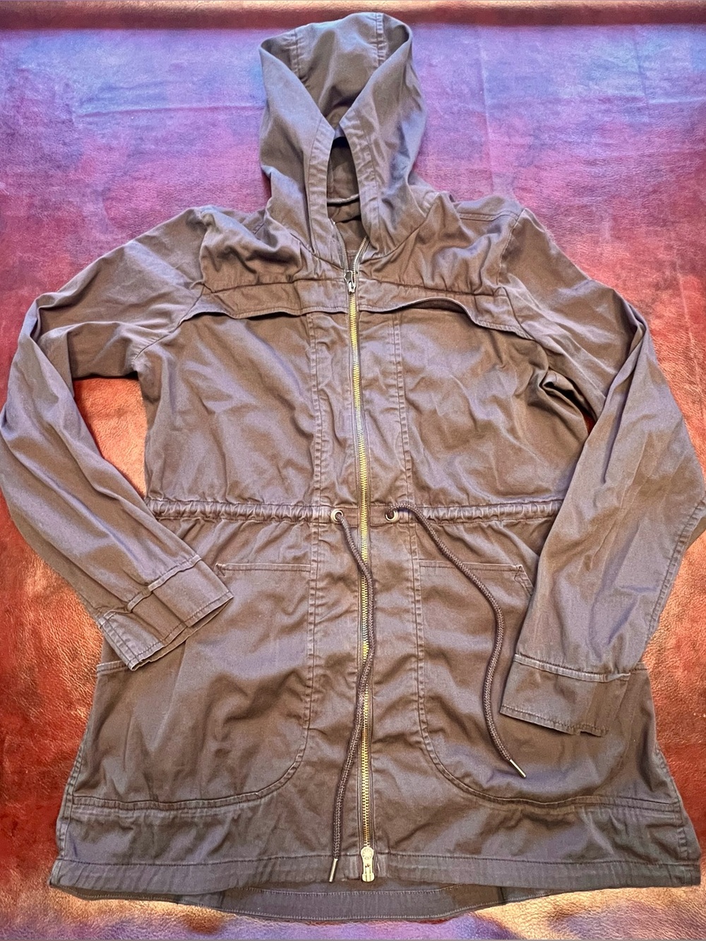 Athleta All Good Anorak Jacket, Flint Gray size large